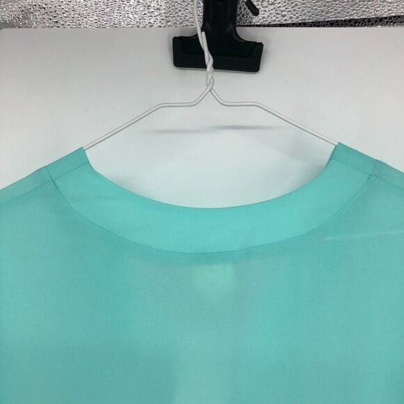 Acapella light blue semi-sheer oversized V neck blouse  Vancouver Canada S - Picture 6 of 15